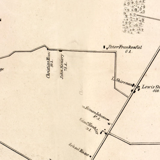 Vintage Map of Northampton County, Pennsylvania, 1850