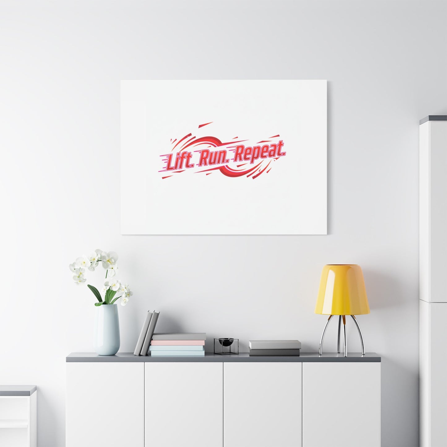 Lift Run Repeat Canvas | Fitness Wall Art, Gym Motivation