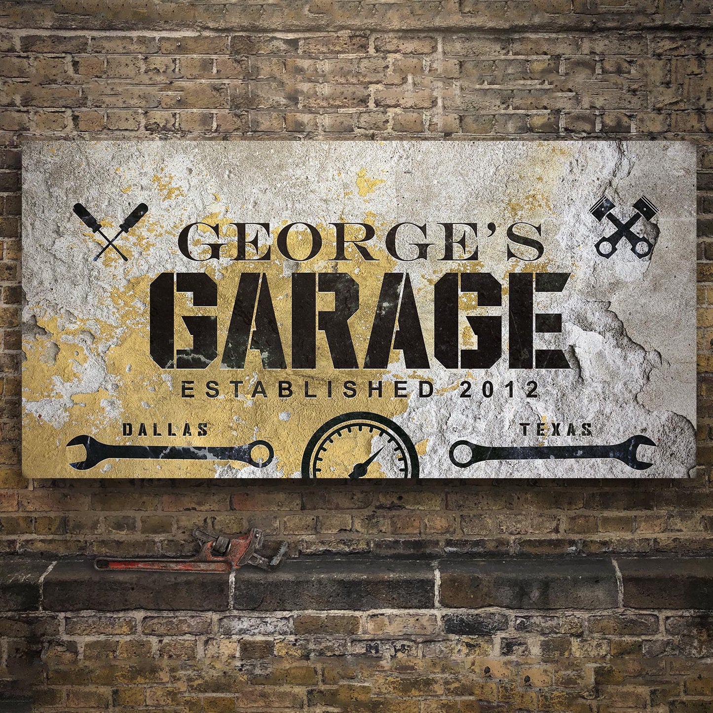 Man Cave Garage Canvas Wall Art Sign