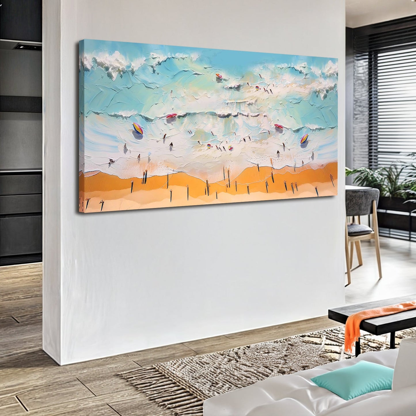 Beach Days Coastal Canvas Wall Art VI