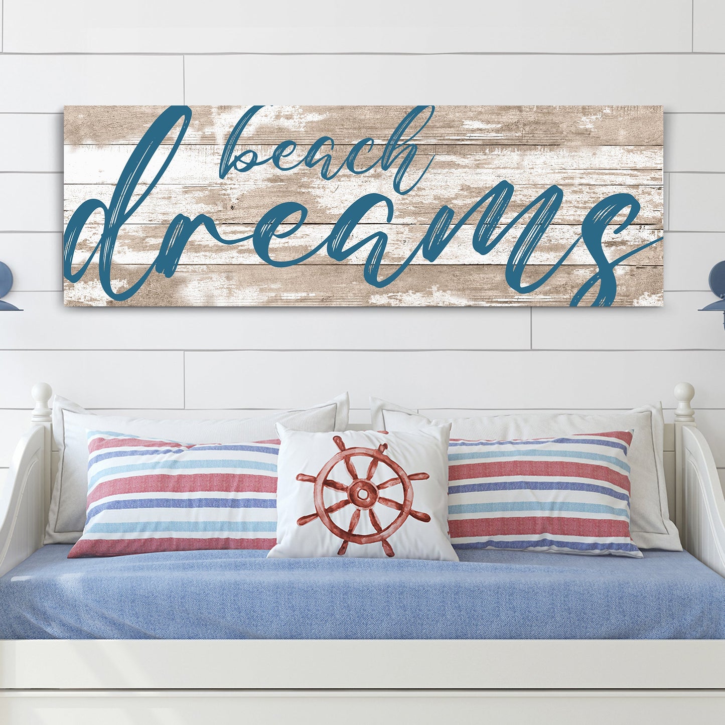 Beach Dreams Nautical Canvas Sign