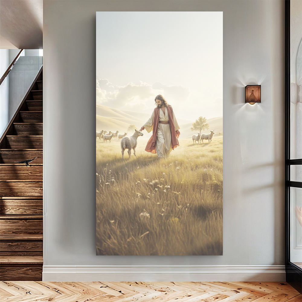 Faith based canvas wall art with crisp lettering