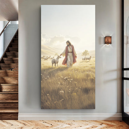 Faith based canvas wall art with crisp lettering
