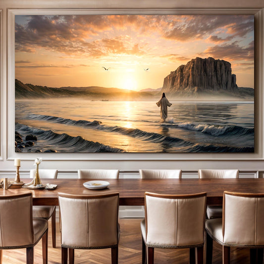 Walking on Water Faith Canvas Wall Art III