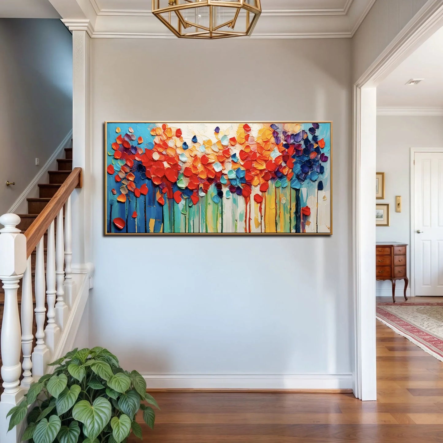 Colorful Petals Floral Canvas Wall Art