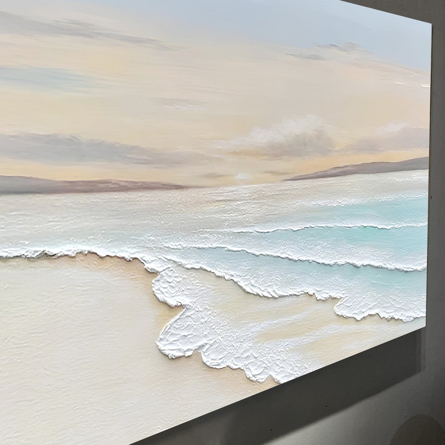 Serene Ocean Wave Coastal Canvas Wall Art