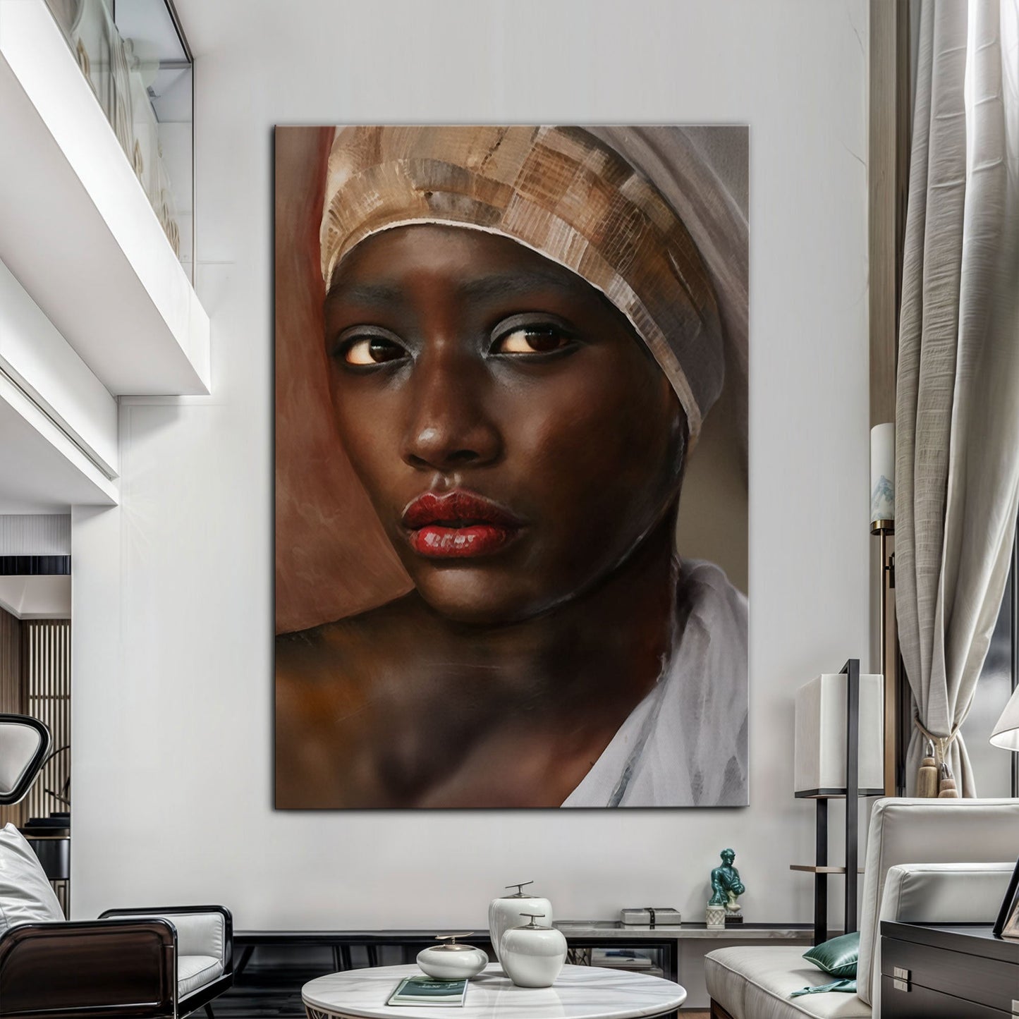 African Woman Portrait Canvas Wall Art