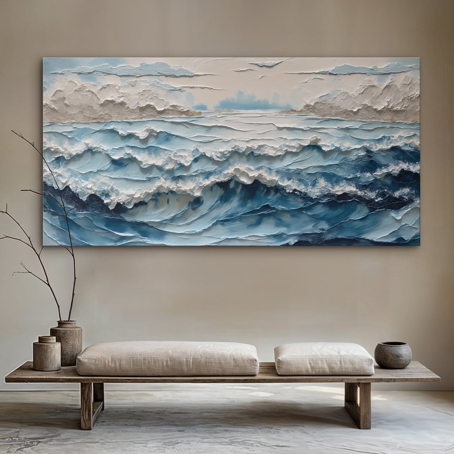 Ocean Embrace Coastal Canvas Wall Art