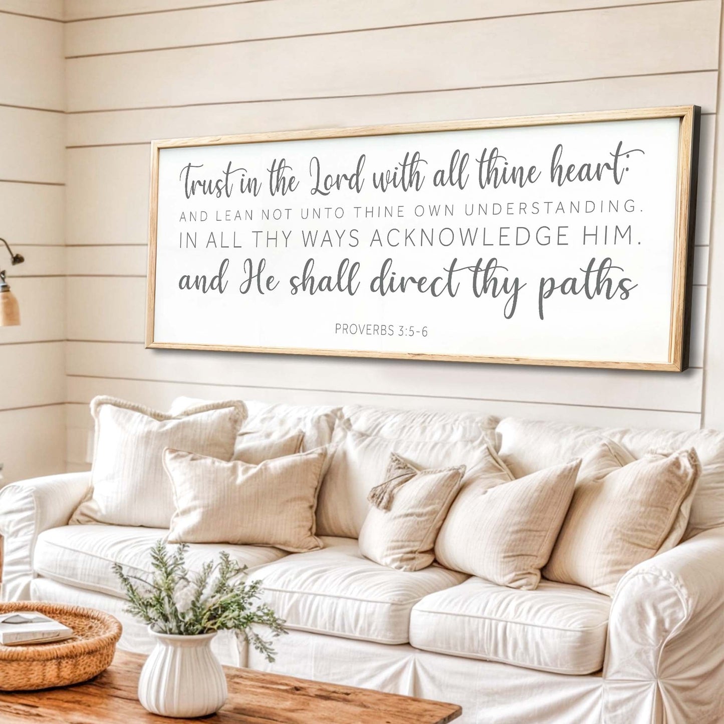 Proverbs 3:5-6 Faith Scripture Canvas Wall Art