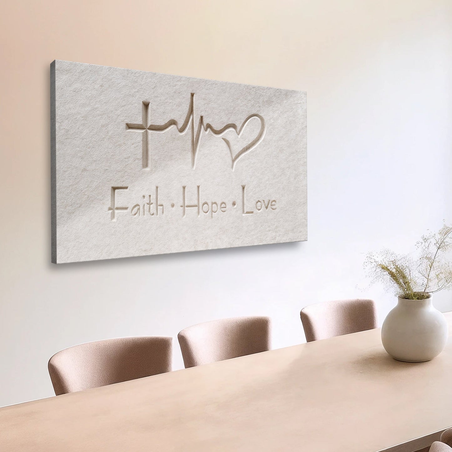 Faith Hope Love Canvas Wall Art IV
