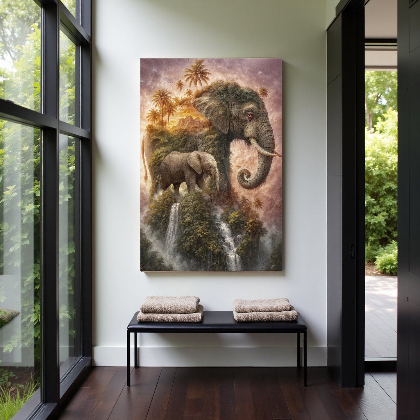 Elephant Jungle Majesty Canvas Wall Art