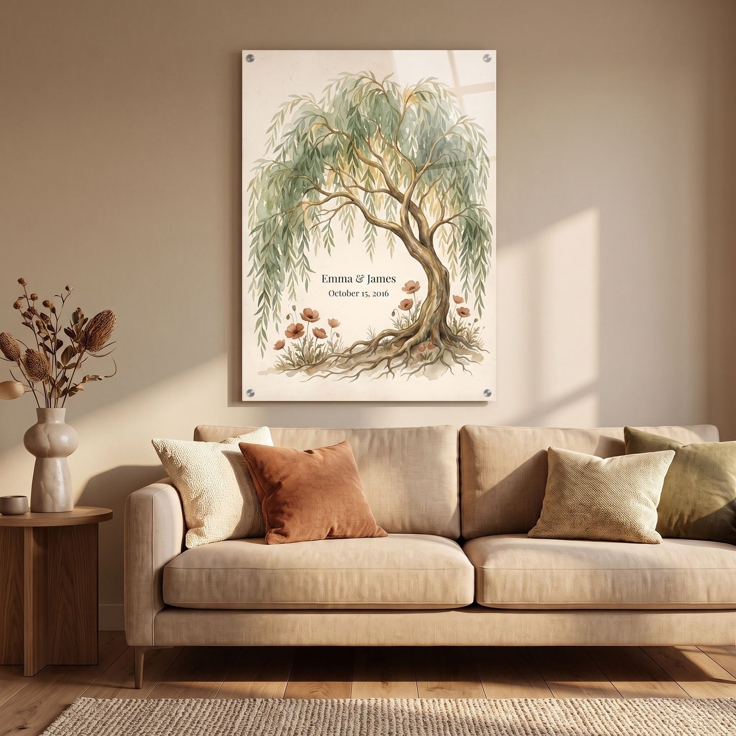 Personalized Willow Anniversary Acrylic Print