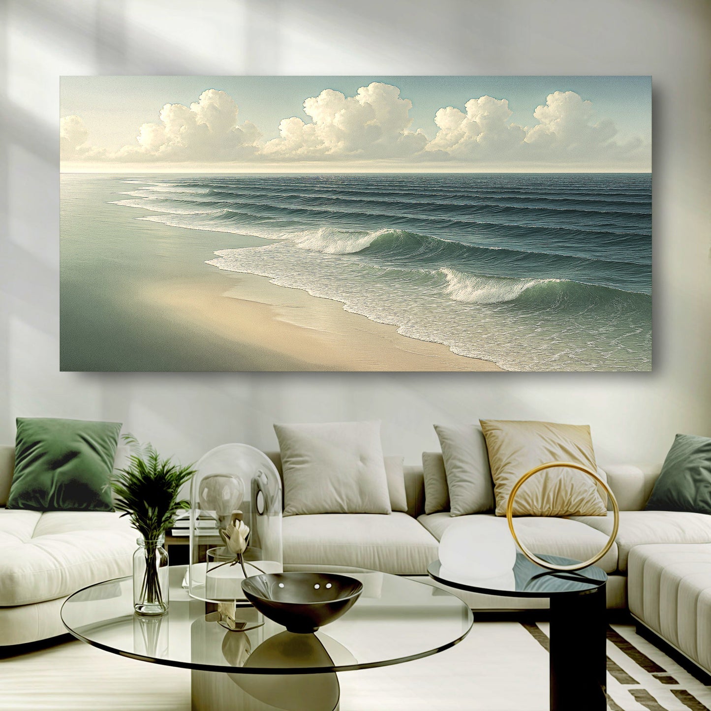 Beach Shoreline Coastal Canvas Wall Art