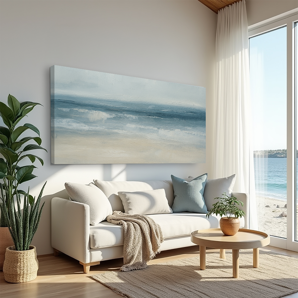 Waterscape Abstract Canvas Wall Art IX