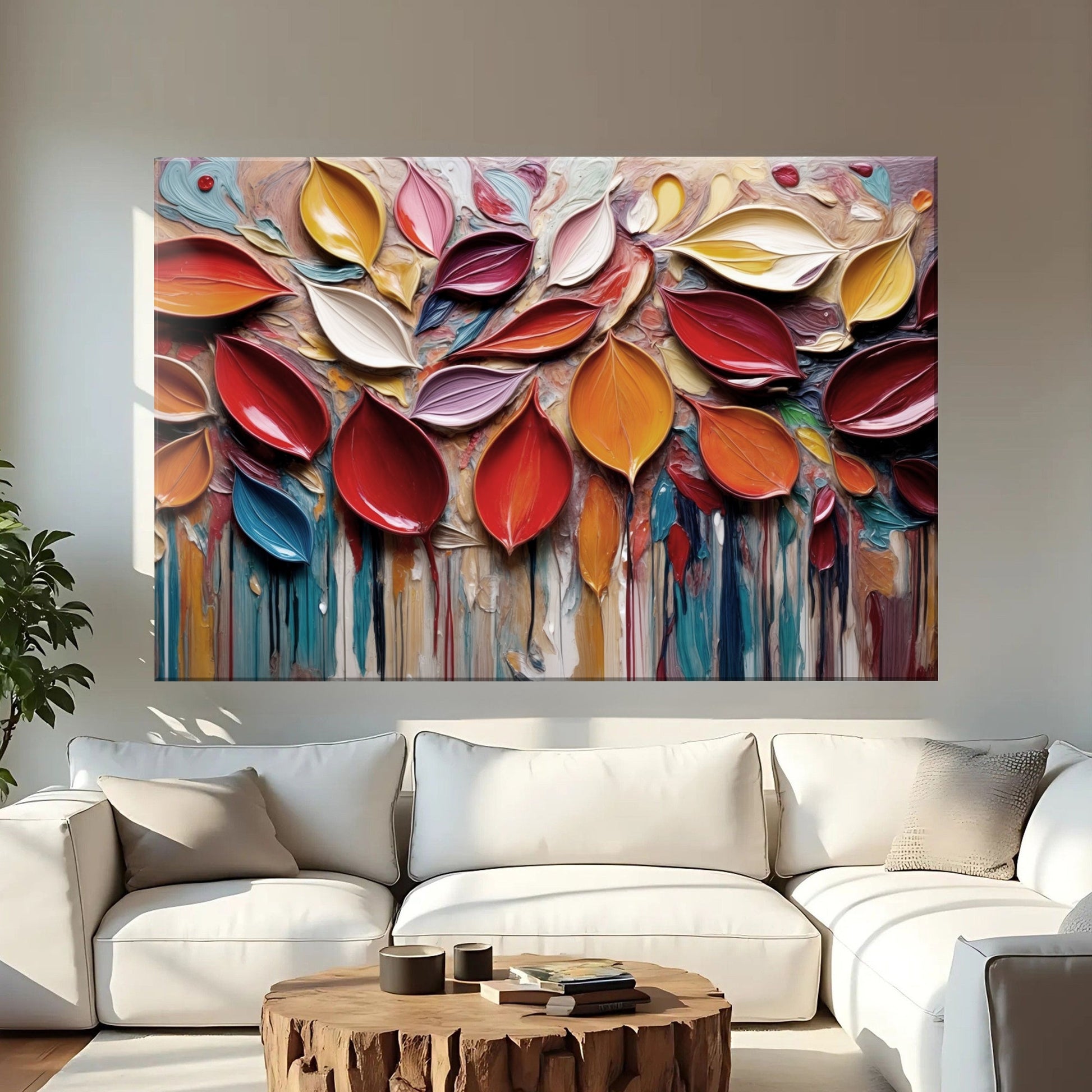 Autumn rain canvas wall art