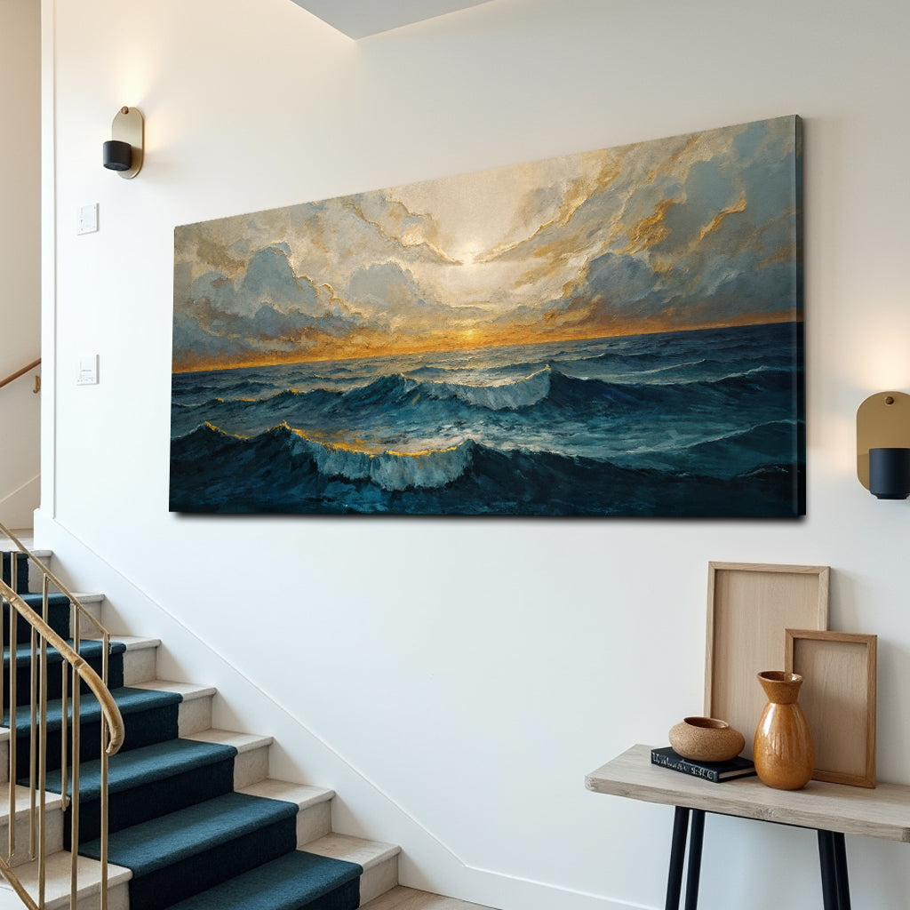 Waterscape Abstract Canvas Wall Art XI