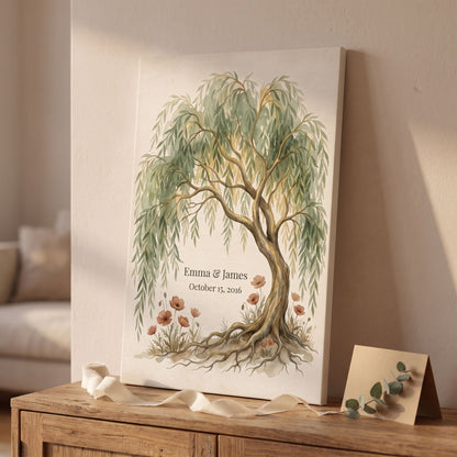 Personalized Willow Anniversary Canvas