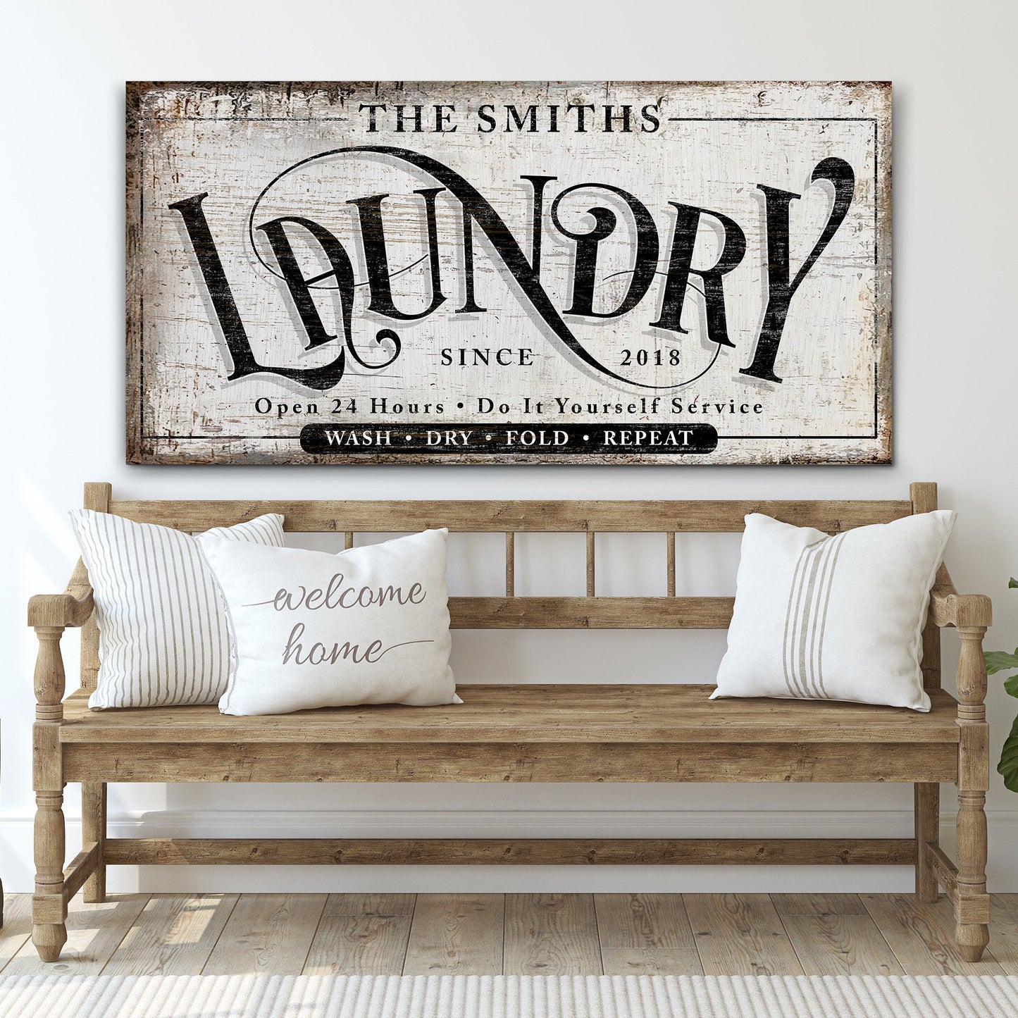 Laundry Room Canvas Art Sign