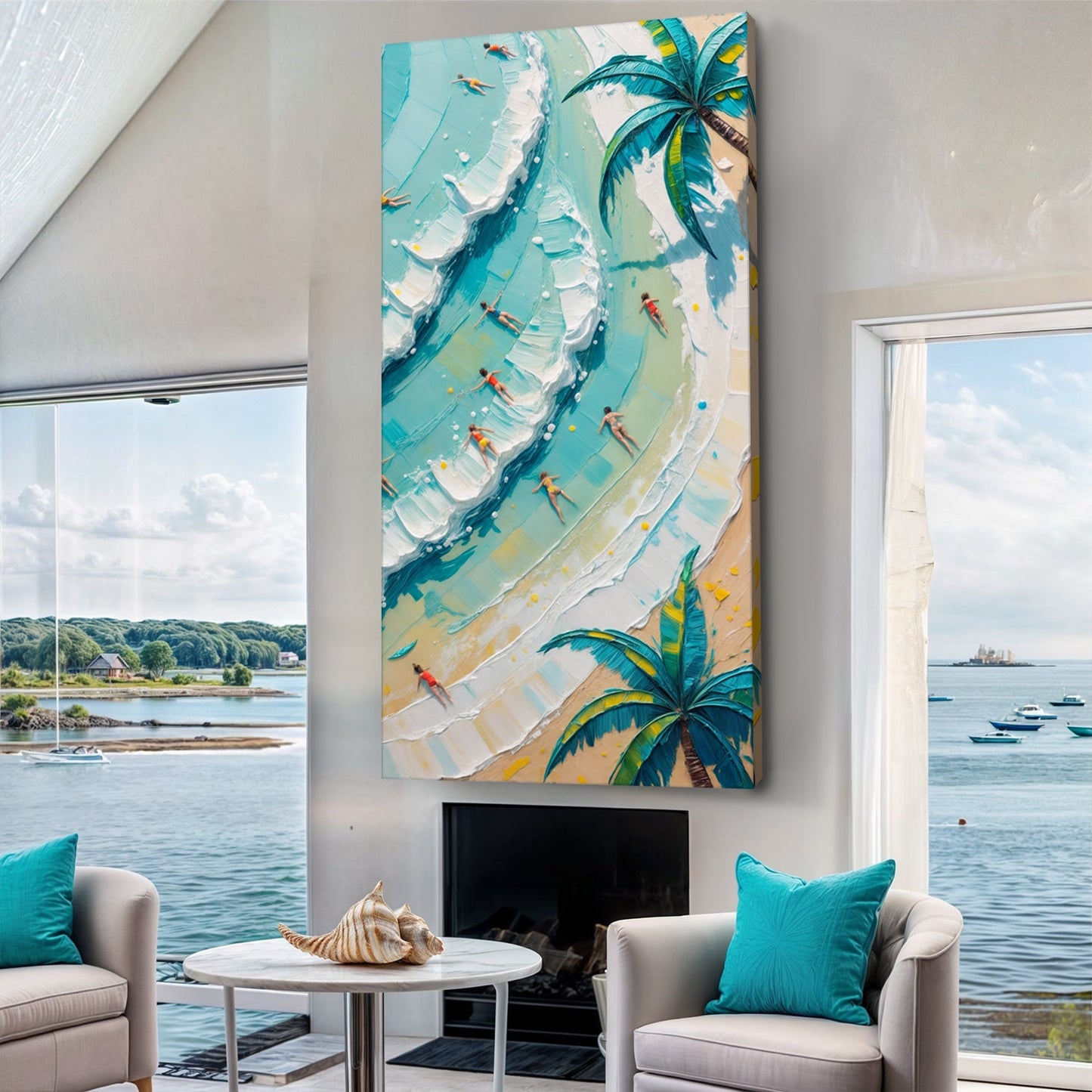 Beach Days Coastal Canvas Wall Art XXI