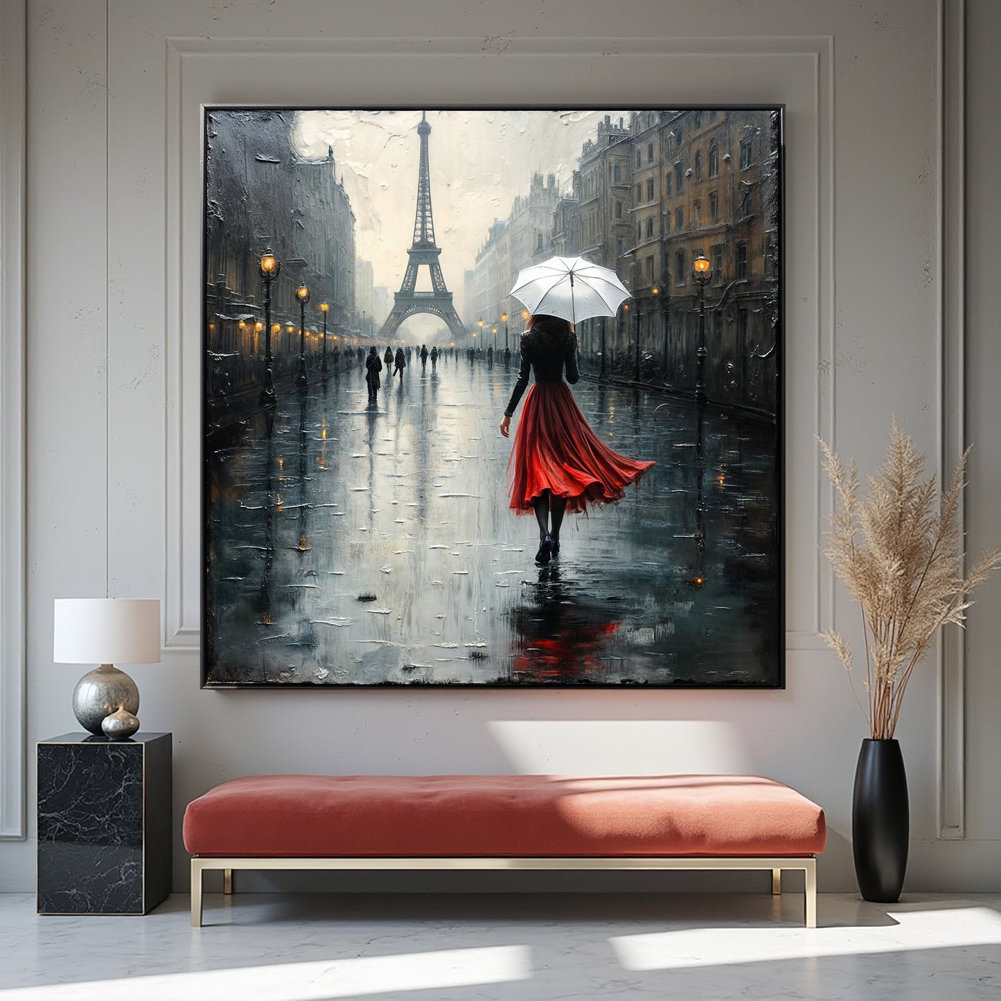 Paris Stroll Painting Canvas Wall Art