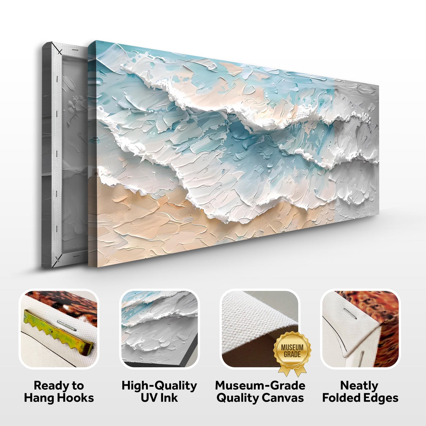 Blue Ocean Coastal Canvas Wall Art