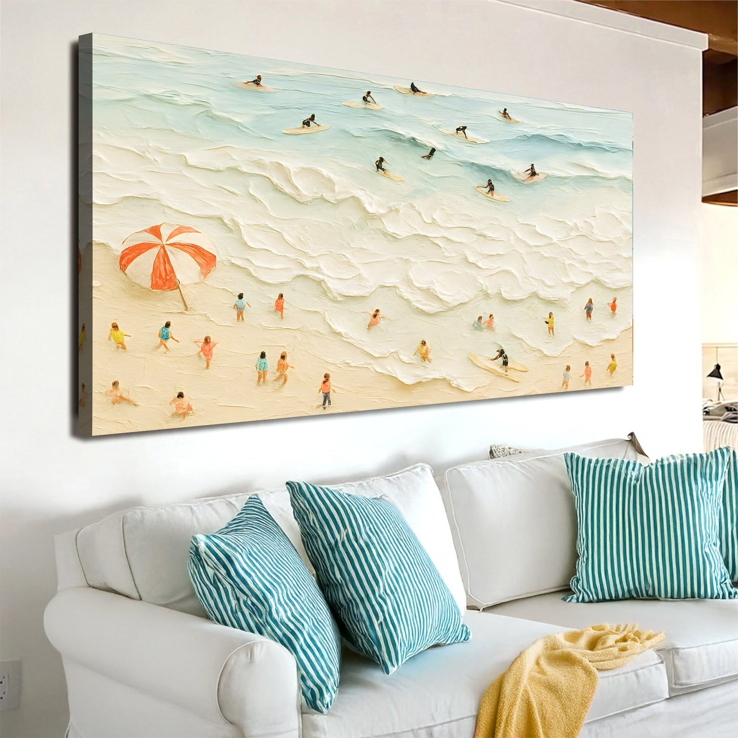 Beach Days Coastal Canvas Wall Art