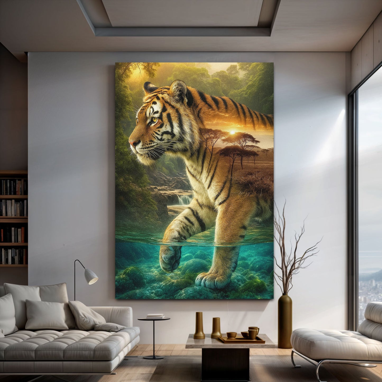 Tiger's Allegory Canvas Wall Art