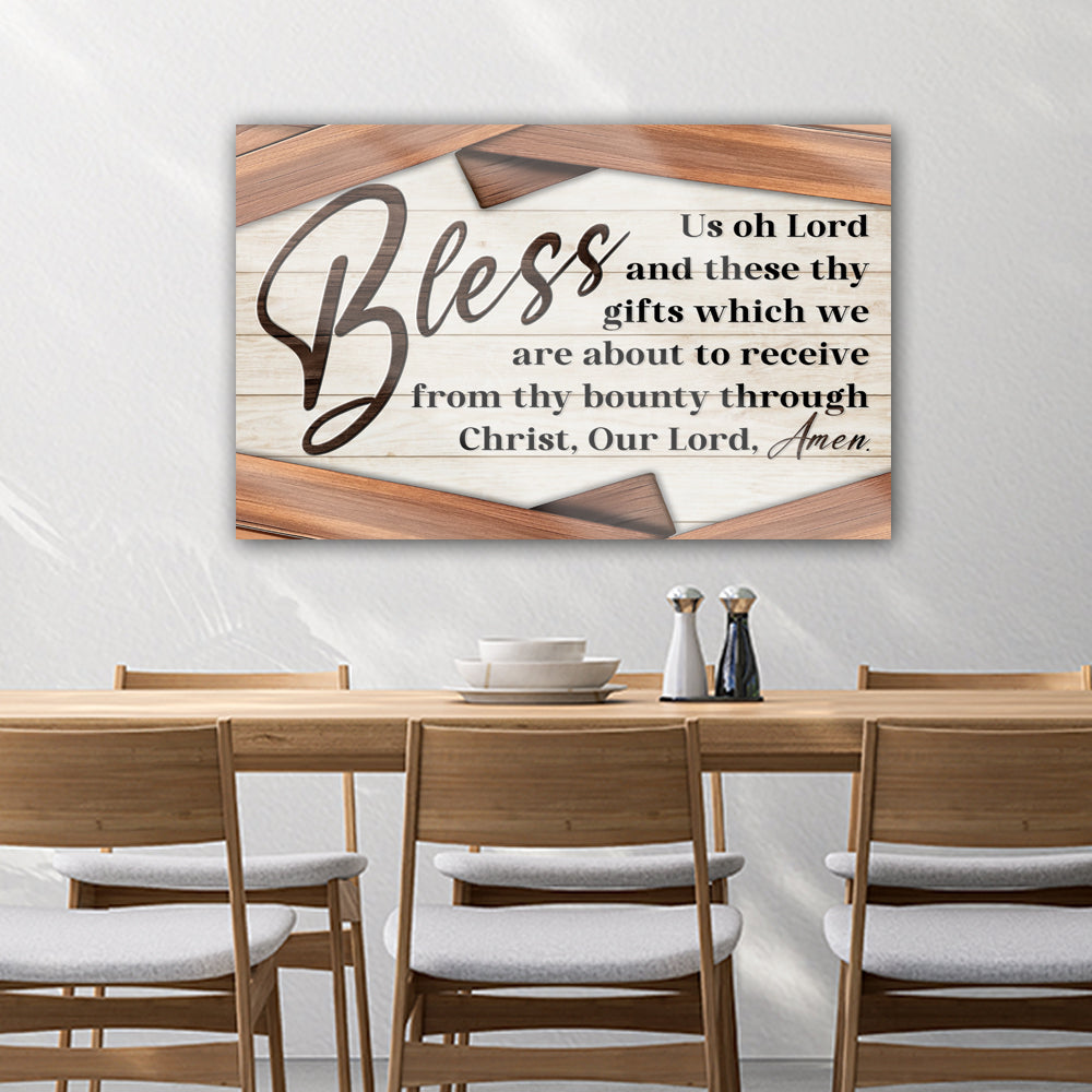 Bless Us Oh Lord Faith Canvas Wall Art