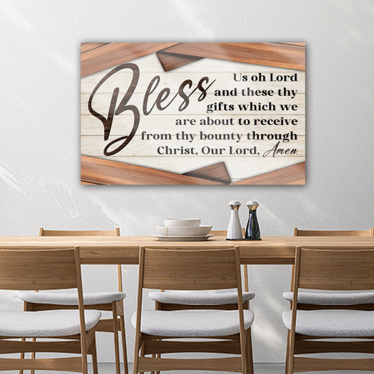 Bless Us Oh Lord Faith Canvas Wall Art