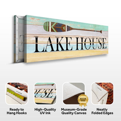 Lake House Coastal Canvas Wall Art