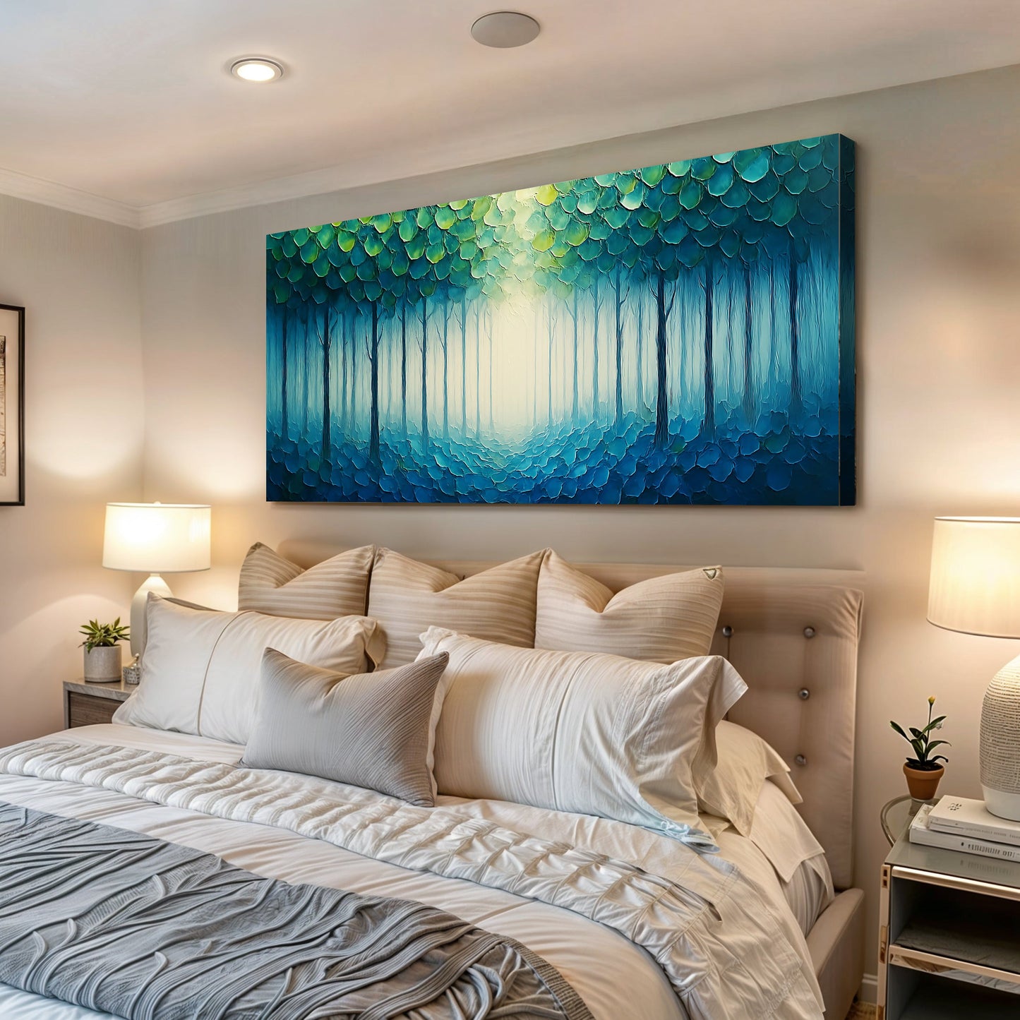 Forest Whispers Impasto Canvas Wall Art