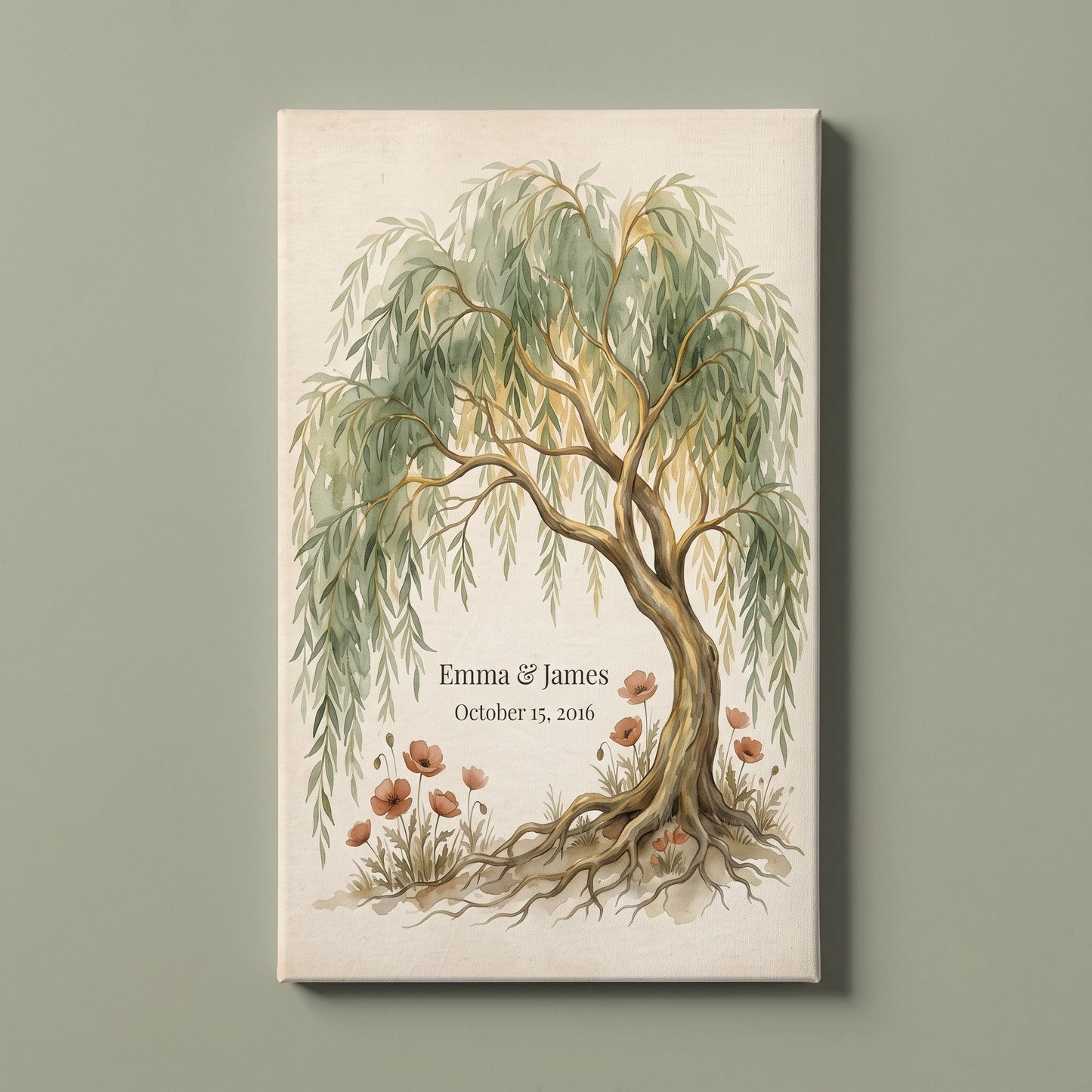 Personalized Willow Anniversary Canvas