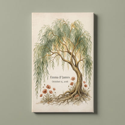Personalized Willow Anniversary Canvas