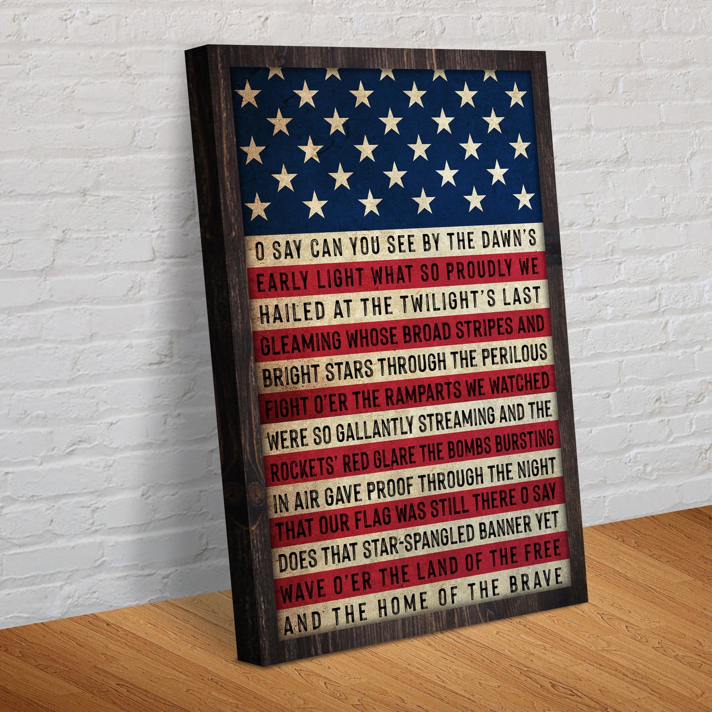 American Anthem Patriotic Canvas Sign II