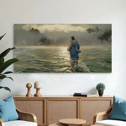 Walking on Water Faith Canvas Wall Art VI
