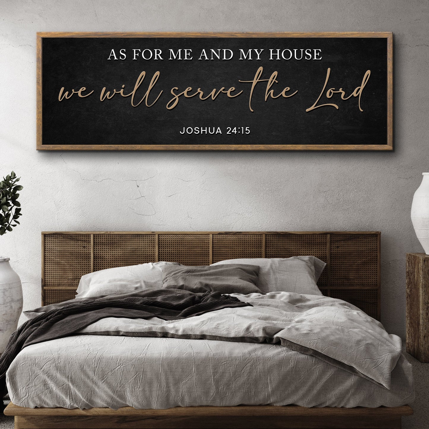 As For Me and My House Faith Canvas Sign