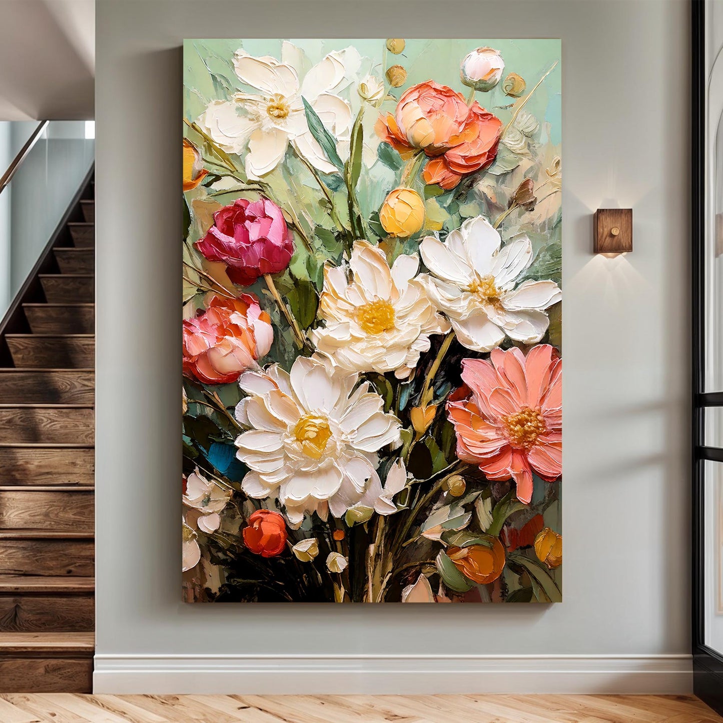 Serene Blossoms Floral Canvas Wall Art