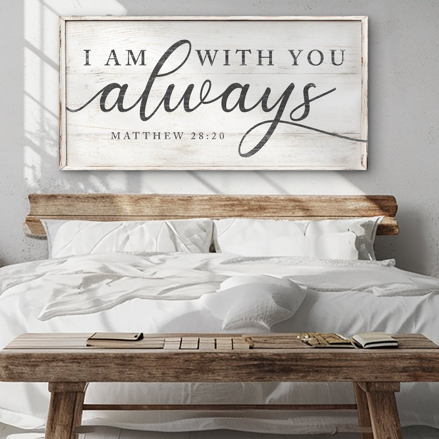 Matthew 28:20 I Am With You Always Faith Canvas Wall Art
