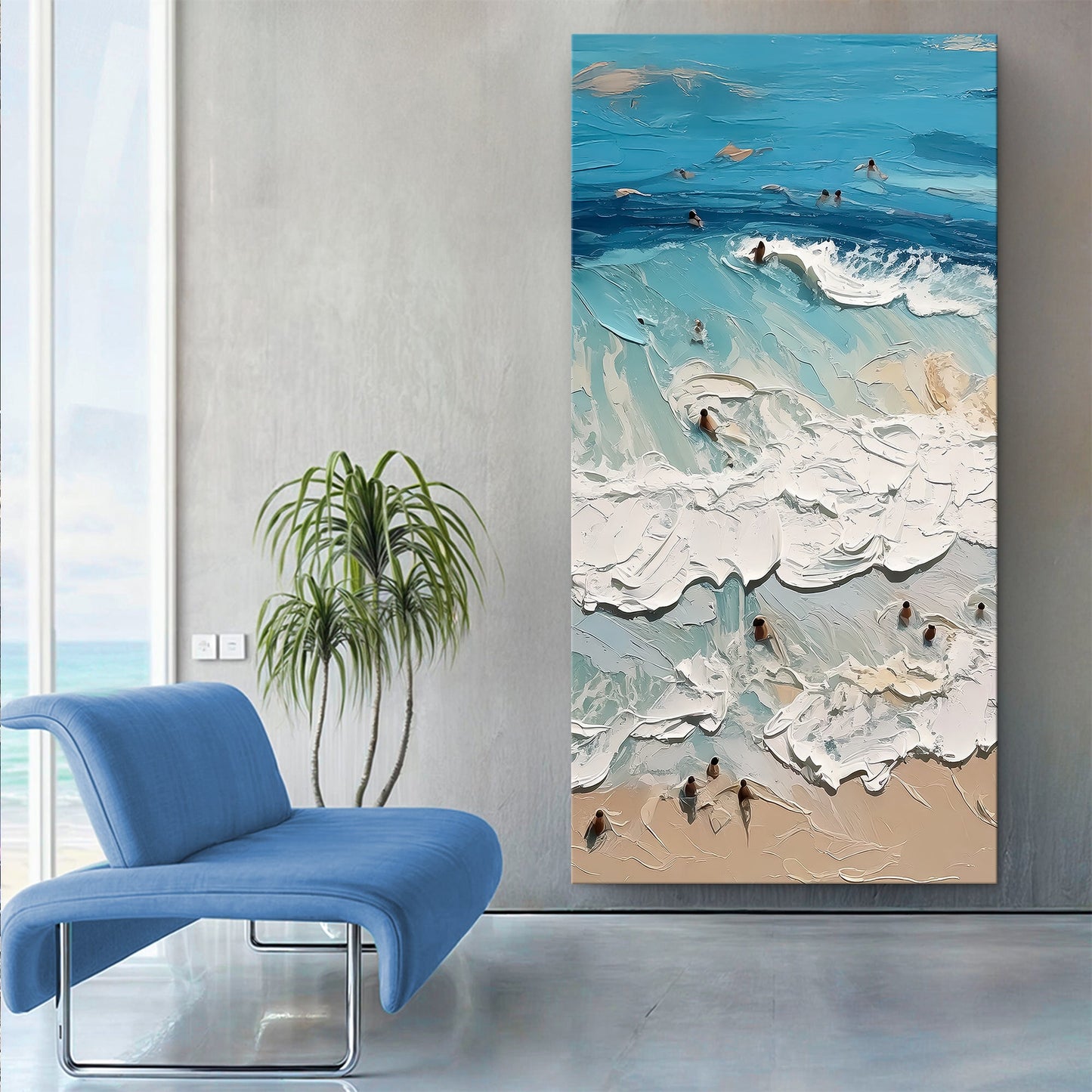 Beach Days Coastal Canvas Wall Art XVIII