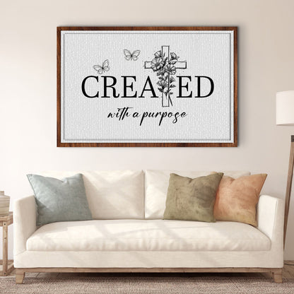 Created With A Purpose Faith Canvas Wall Art
