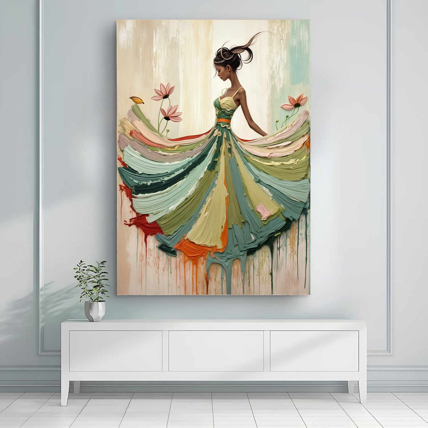 Blooming Modern Abstract Canvas Wall Art