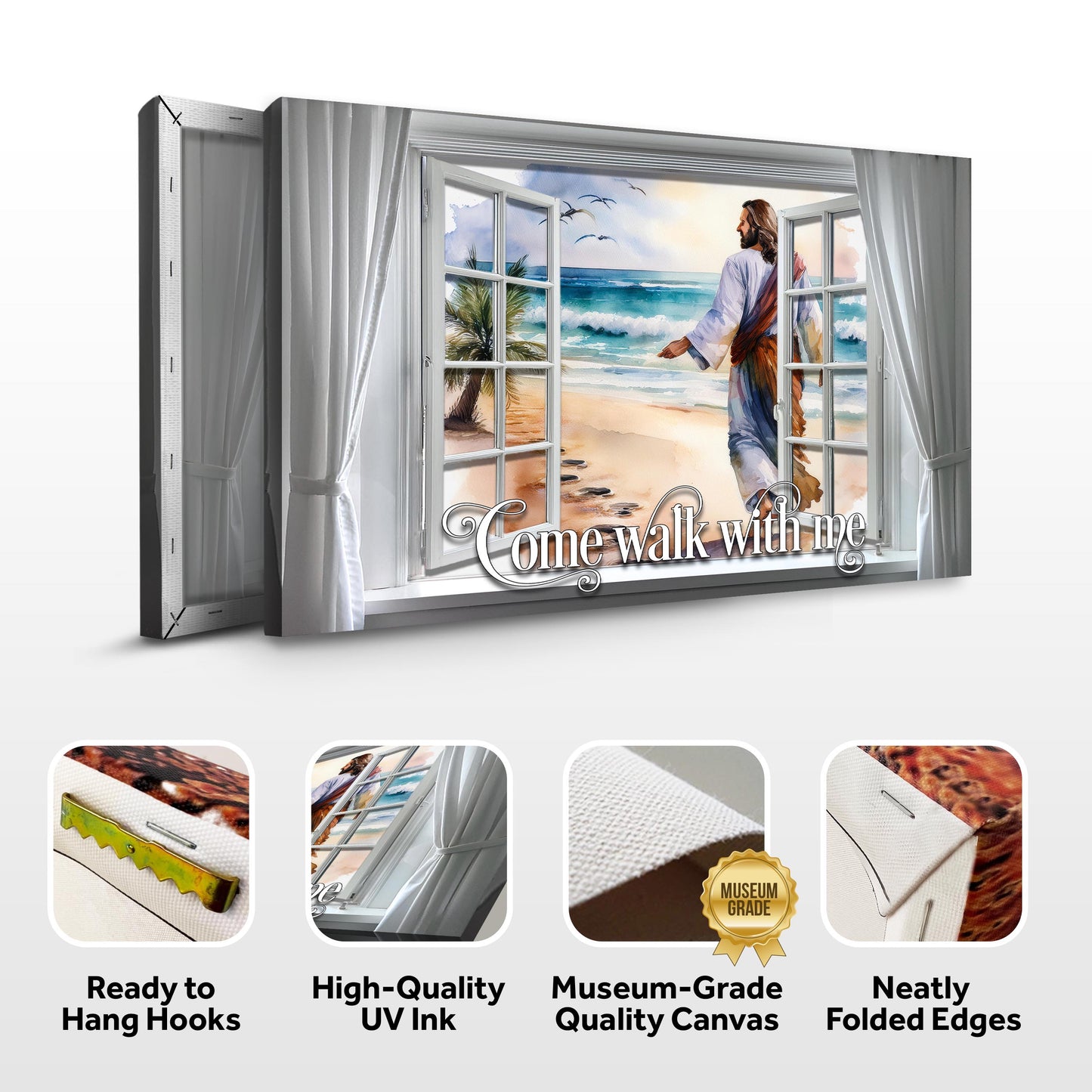 Come Walk With Me Faith Canvas Sign