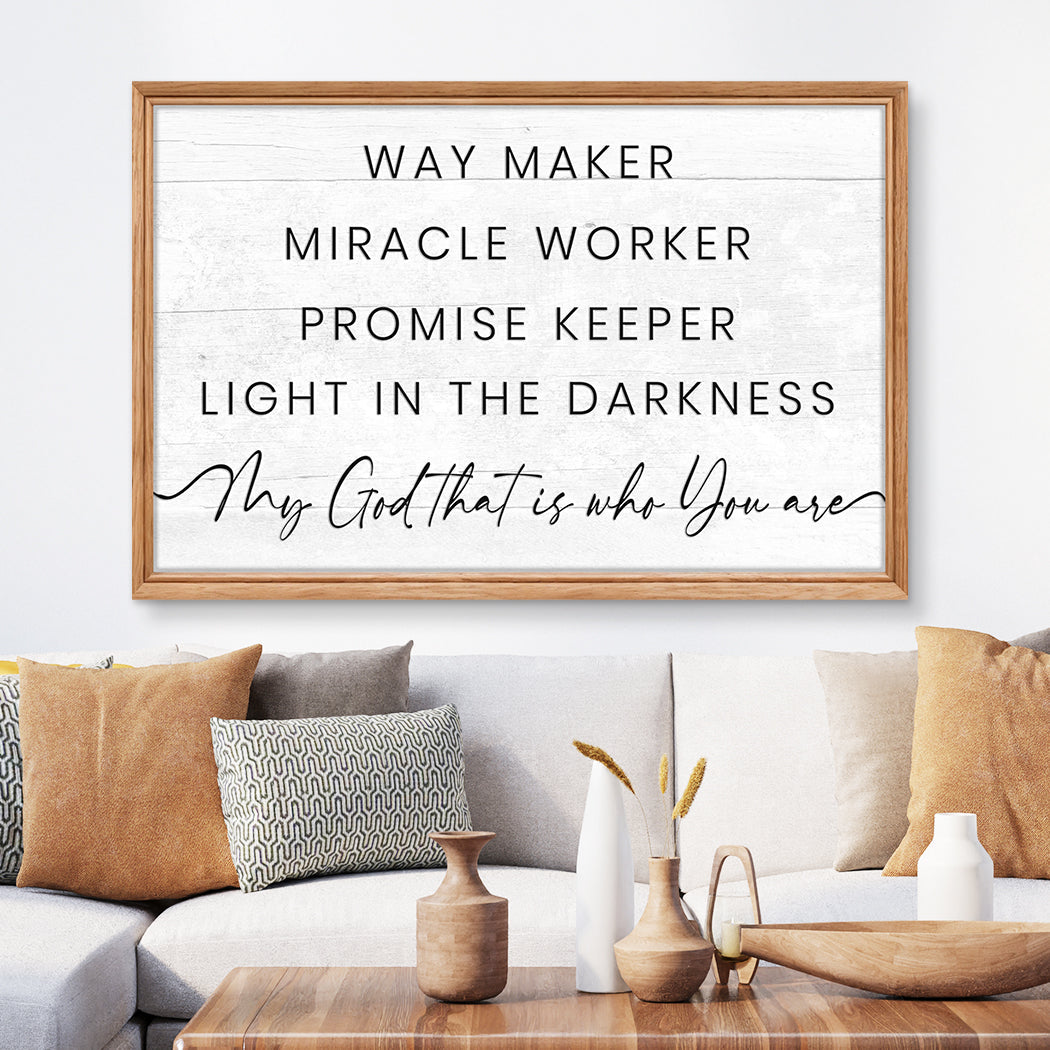 Way Maker Miracle Worker Faith Canvas Wall Art