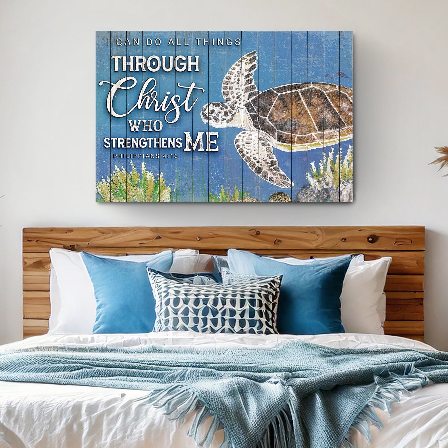 I Can Do All Things Through Christ Who Strengthens Me horizontal faith canvas art
