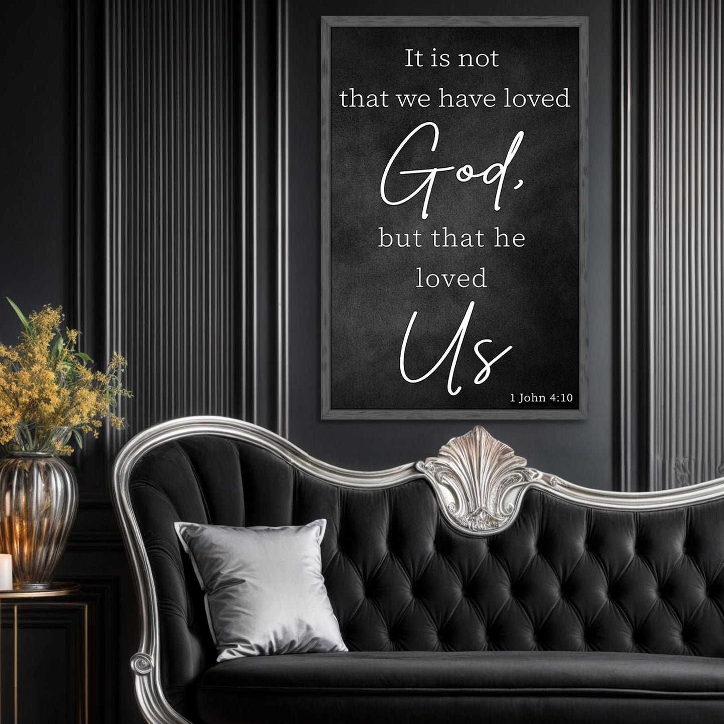1 John 4:10 Faith Sign Canvas Wall Art