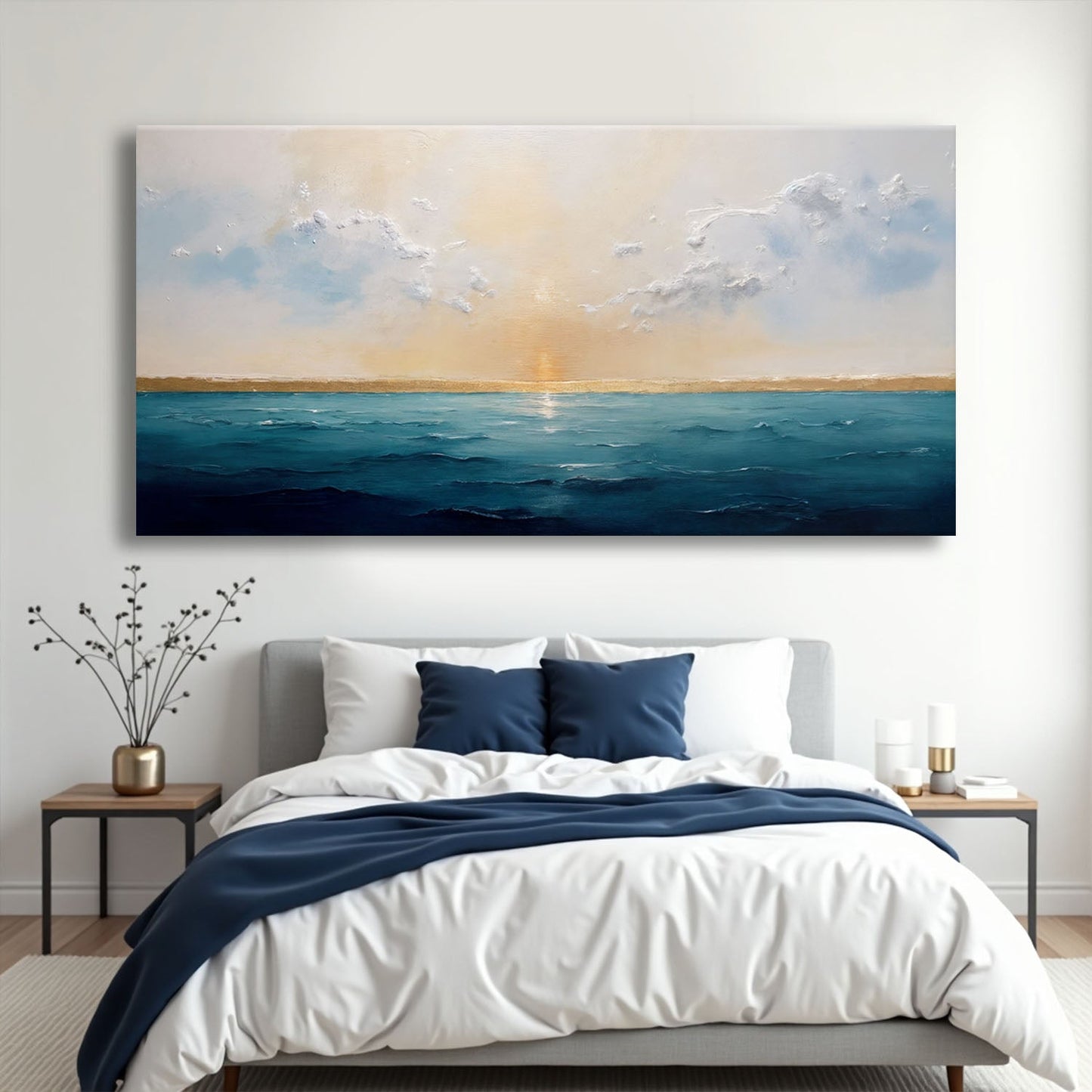 Waterscape Abstract Canvas Wall Art VI