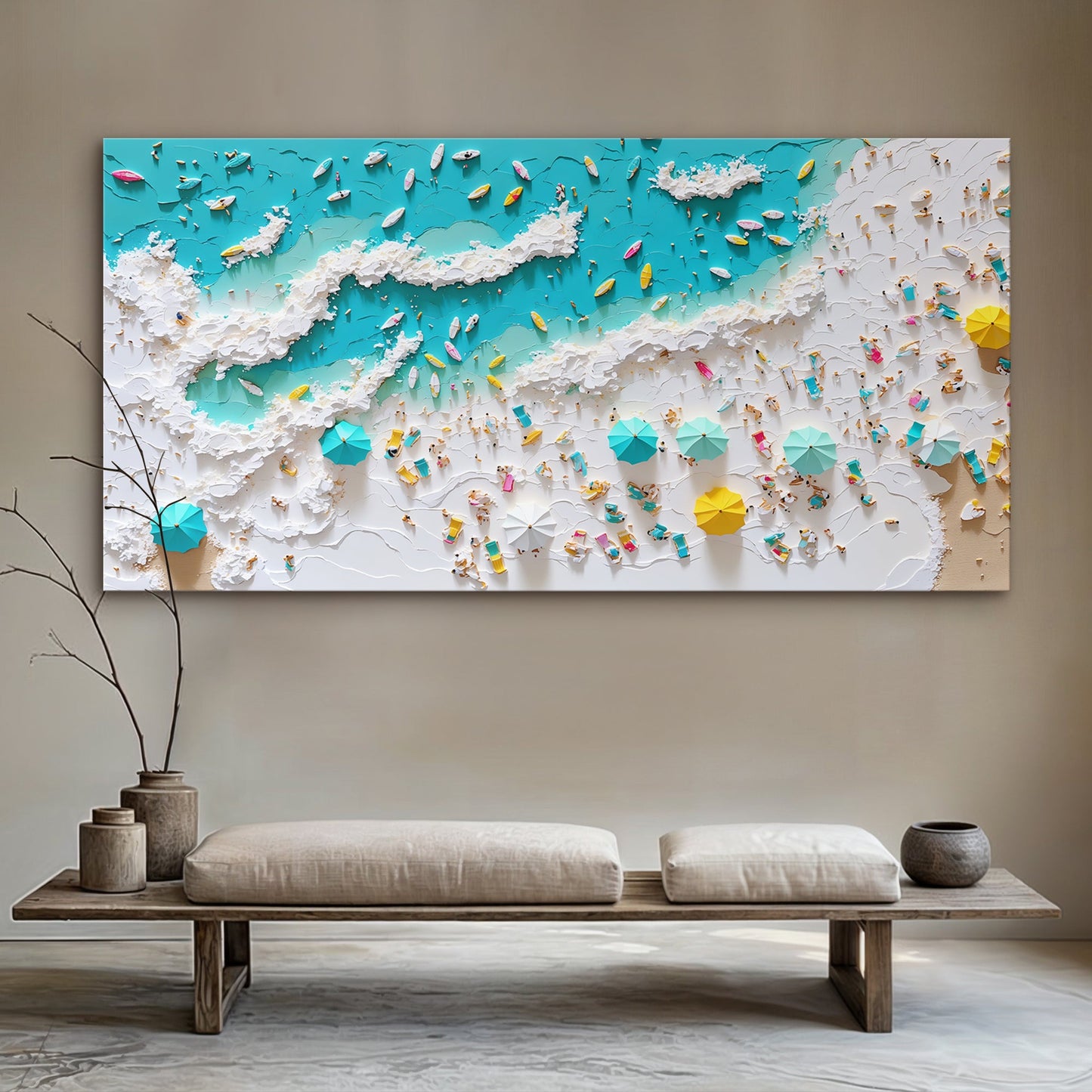 Beach Days Coastal Canvas Wall Art XI