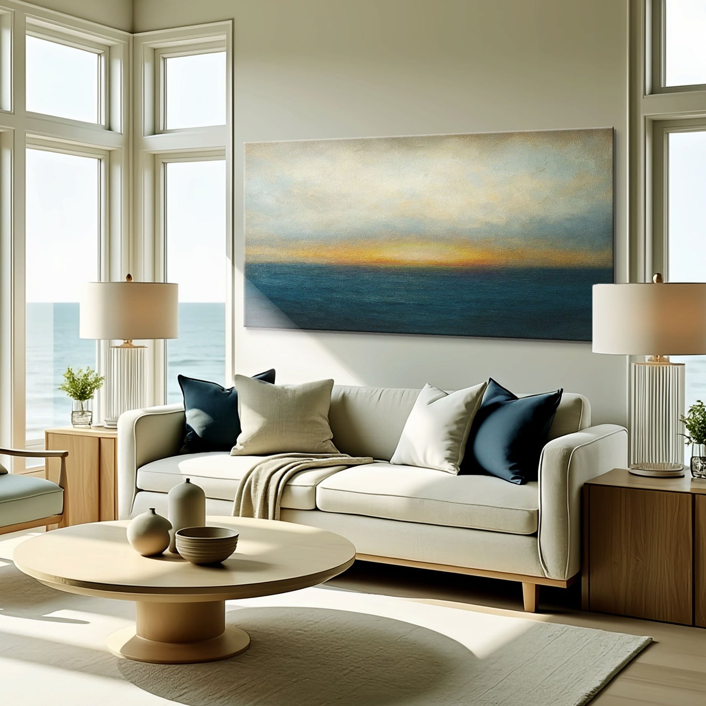 Waterscape Abstract Canvas Wall Art