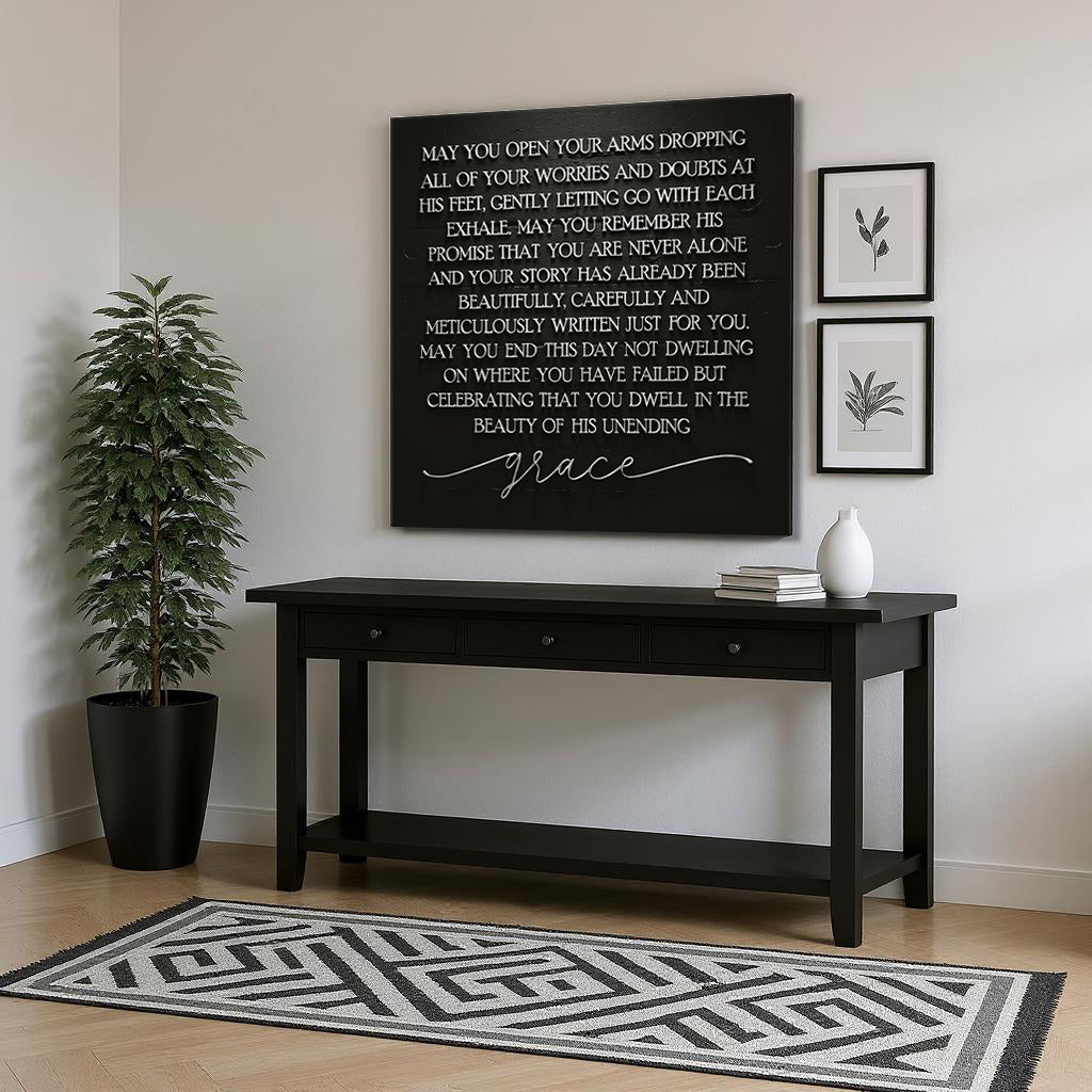 Unending Grace Faith Square Canvas Wall Art