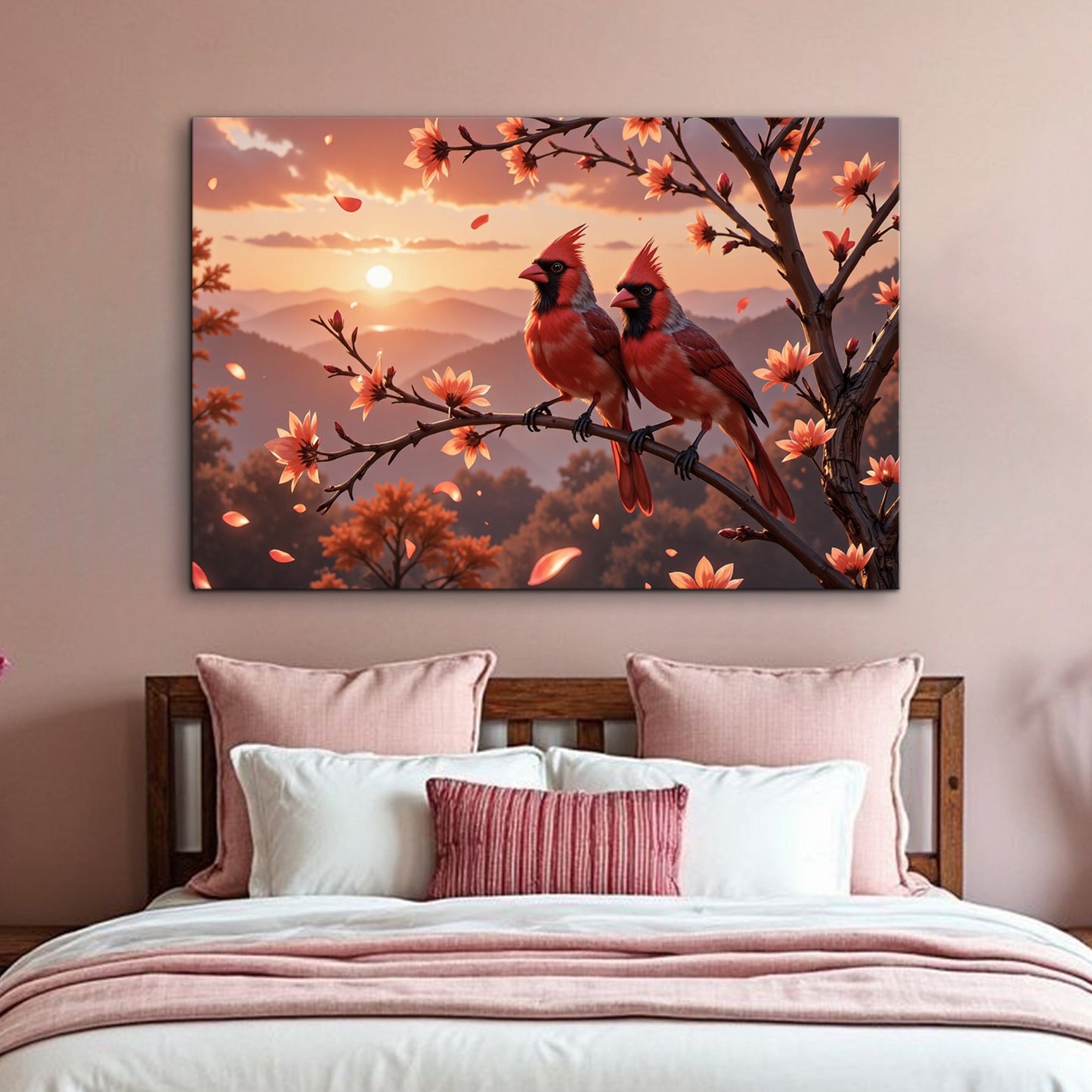 3D Cardinals Canvas Wall Art III